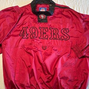 VTG 90’s STARTER Game Day 49ers Scarlet Windbreaker Jacket ( Rare ) XL , $30